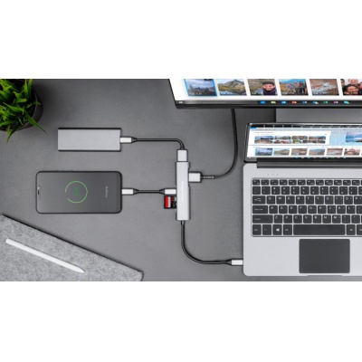 Adaptér (HUB) USB typ C na HDMI/USB3.0/SD/MicroSD/C port Adaptér (HUB) USB typ C na HDMI/USB3.0/SD/MicroSD/C port