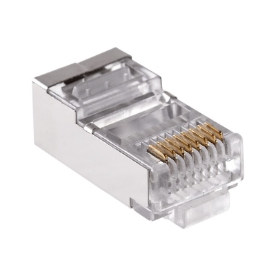 Konektor RJ45 8P8C drôt prechodový CAT.5E tienený Konektor RJ45 8P8C drôt prechodový CAT.5E tienený