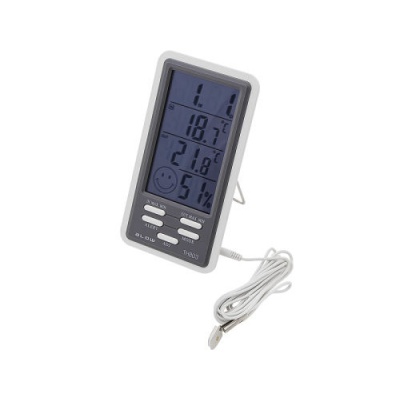 Teplomer panelový LCD s vlhkomerom TH803