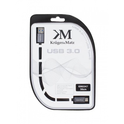 Kábel USB 3.0V - USB typ C 5G 0,5m Kruger&Matz Kábel USB 3.0V - USB typ C 5G 0,5m Kruger&Matz