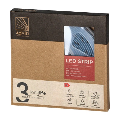 LED pás COB LED RGB, 15W/m, IP20, 5m, 12V