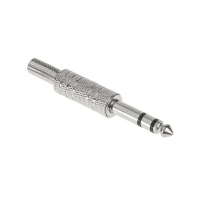 Konektor Jack 6,3mm stereo kov Konektor Jack 6,3mm stereo kov