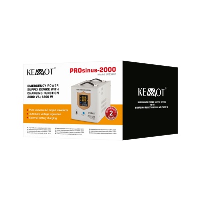 Záložný zdroj  PROsinus-2000 12V 230V 2000VA/1200W KEMOT biely