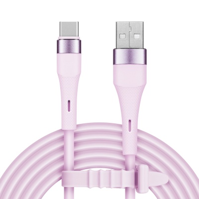 Kábel USB - USB typ C 1m silikonový ružový Kruger&Matz Basic Kábel USB - USB typ C 1m silikonový ružový Kruger&Matz Basic