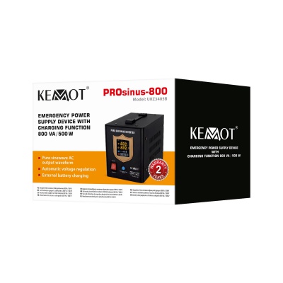 Záložný zdroj  PROsinus-800 12V 230V 800VA/500W KEMOT čierny