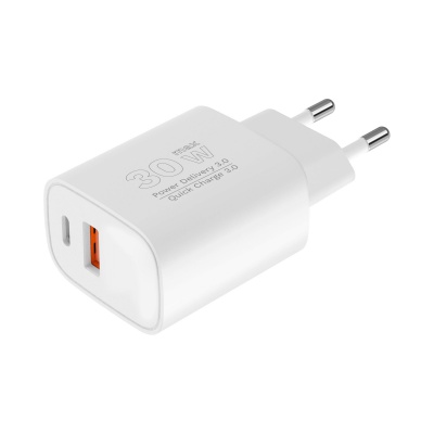 Sieťová nabíjačka GaN dual USB 30W Quick Charge / PD Kruger&Matz Sieťová nabíjačka GaN dual USB 30W Quick Charge / PD Kruger&Matz