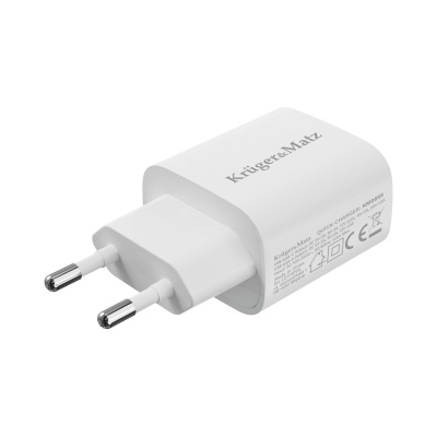 Sieťová nabíjačka GaN dual USB 30W Quick Charge / PD Kruger&Matz Sieťová nabíjačka GaN dual USB 30W Quick Charge / PD Kruger&Matz