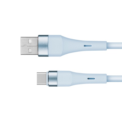Kábel USB - USB typ C 1m silikonový modrý Kruger&Matz Basic Kábel USB - USB typ C 1m silikonový modrý Kruger&Matz Basic
