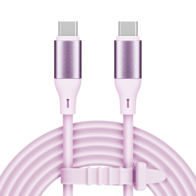 Kábel USB C - USB C 1m silikonový ružový Kruger&Matz Basic Kábel USB C - USB C 1m silikonový ružový Kruger&Matz Basic
