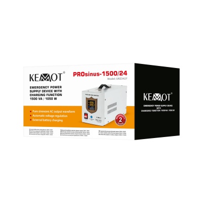 Záložný zdroj  PROsinus-1500 24V 230V 1500VA/1050W KEMOT biely
