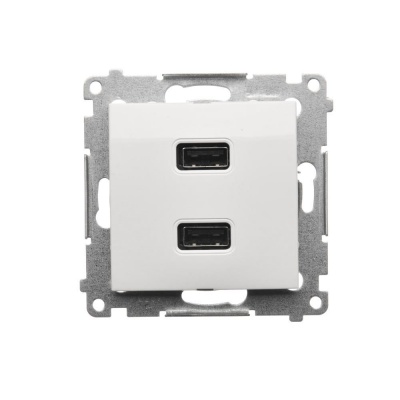 Zásuvka USB dvojitá Simon 54 premium modul biela Zásuvka USB dvojitá Simon 54 premium modul biela