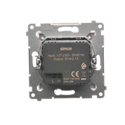 Zásuvka USB dvojitá Simon 54 premium modul biela Zásuvka USB dvojitá Simon 54 premium modul biela