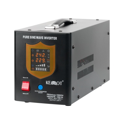 Záložný zdroj  PROsinus-1500 24V 230V 1500VA/1050W KEMOT čierny