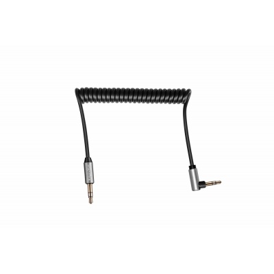 Kábel Jack 3,5mm - Jack 3,5mm uhlový 1m špirála Kruger&Matz Kábel Jack 3,5mm - Jack 3,5mm uhlový 1m špirála Kruger&Matz