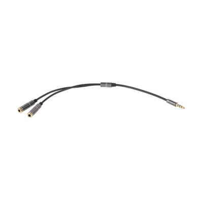 Redukcia Jack 3,5-4pol .- 2x Jack 3,5 stereo 20cm Redukcia Jack 3,5-4pol .- 2x Jack 3,5 stereo 20cm