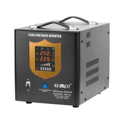 Záložný zdroj  PROsinus-2000 24V 230V 2000VA/1400W KEMOT čierny