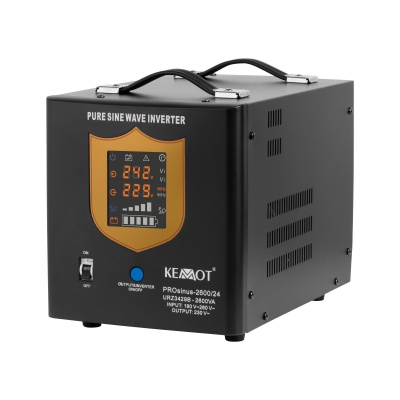 Záložný zdroj  PROsinus-2600 24V 230V 2600VA/1800W KEMOT čierny