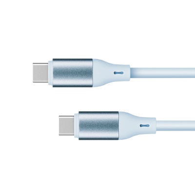 Kábel USB C - USB C 1m silikonový modrý Kruger&Matz Basic Kábel USB C - USB C 1m silikonový modrý Kruger&Matz Basic