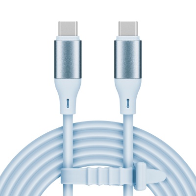 Kábel USB C - USB C 1m silikonový modrý Kruger&Matz Basic Kábel USB C - USB C 1m silikonový modrý Kruger&Matz Basic