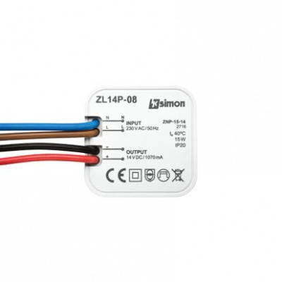 Zdroj pre LED do inštalačnej krabice 14V, DC, 15W Zdroj pre LED do inštalačnej krabice 14V, DC, 15W