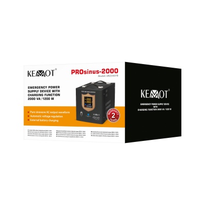 Záložný zdroj PROsinus-2000 12V 230V 2000VA/1200W KEMOT čierny Záložný zdroj PROsinus-2000 12V 230V 2000VA/1200W KEMOT čierny