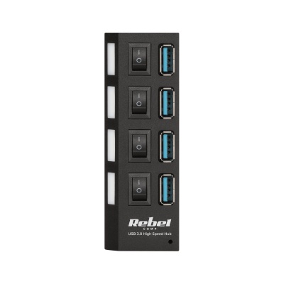 HUB USB 3.0 4 portový Rebel HUB USB 3.0 4 portový Rebel