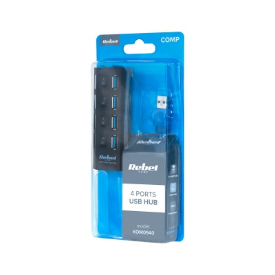 HUB USB 3.0 4 portový Rebel HUB USB 3.0 4 portový Rebel