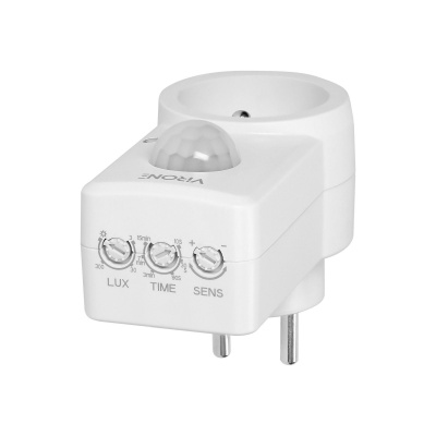 Zásuvka 230V s PIR detektorom pohybu, 1200W