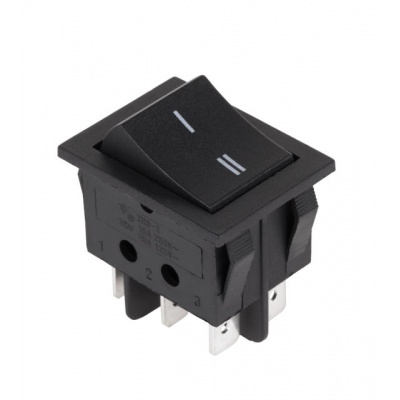 Prepínač kolískový SW-IRS-2 6pin 250V čierny Prepínač kolískový SW-IRS-2 6pin 250V čierny