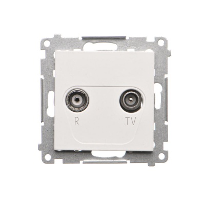 Zásuvka R-TV Simon 55 koncová modul biela matná Zásuvka R-TV Simon 55 koncová modul biela matná