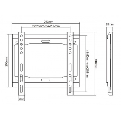 Držiak LED TV 13 - 42" LP34-22F čierny Držiak LED TV 13 - 42" LP34-22F čierny