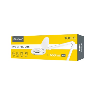 Lampa s lupou 5D 8W (60x2835 SMD) REBEL TOOLS Lampa s lupou 5D 8W (60x2835 SMD) REBEL TOOLS