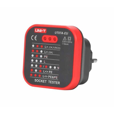 Merací prístroj-tester siete 230V AC UT07A-EU Uni-T Merací prístroj-tester siete 230V AC UT07A-EU Uni-T