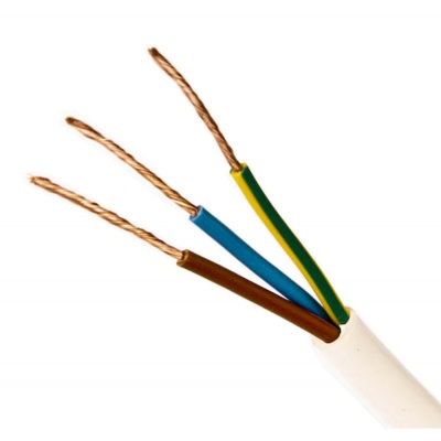 Kábel elek.H05VV-F 3x0,75 G biely-100m Kábel elek.H05VV-F 3x0,75 G biely-100m