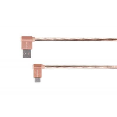 Kábel USB - USB typ C rohový 1m 3A Kruger&Matz Kábel USB - USB typ C rohový 1m 3A Kruger&Matz