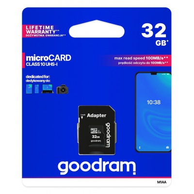 Karta micro SDHC 32GB Goodram class 10 UHS1 Karta micro SDHC 32GB Goodram class 10 UHS1
