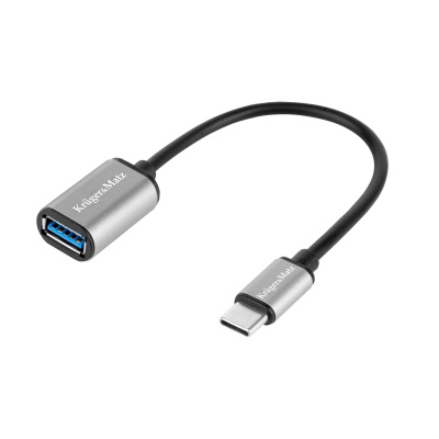 Kábel USB A 3.0 (zásuvka)-USB typ C,OTG 15cm Kruger&Matz Basic Kábel USB A 3.0 (zásuvka)-USB typ C,OTG 15cm Kruger&Matz Basic