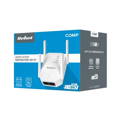 WiFi Extender-zosilňovač bezdrôtovej Wi-Fi siete 2.4+5GHz REBEL WiFi Extender-zosilňovač bezdrôtovej Wi-Fi siete 2.4+5GHz REBEL