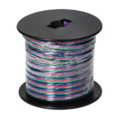 Štvoržilový vodič k RGB LED pásom 4x0,35mm2, 25m Štvoržilový vodič k RGB LED pásom 4x0,35mm2, 25m