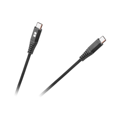 Kabel USB typ C - USB typ C REBEL 1m čierny Kabel USB typ C - USB typ C REBEL 1m čierny