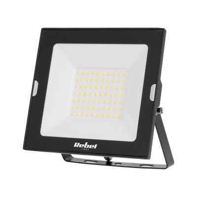 LED Reflektor 50W 6500K čierny 230V Rebel