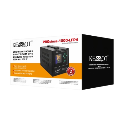 Záložný zdroj  PROsinus-1000-LFP4 12V 230V 1000VA/700W KEMOT