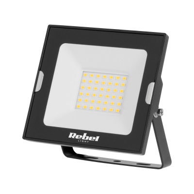 LED Reflektor 30W 6500K čierny 230V Rebel