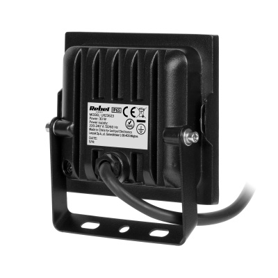 LED Reflektor 30W 6500K čierny 230V Rebel