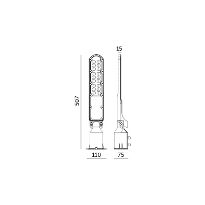 LED Lampa CYOTO 50W 4000K KOBI senzor súmraku