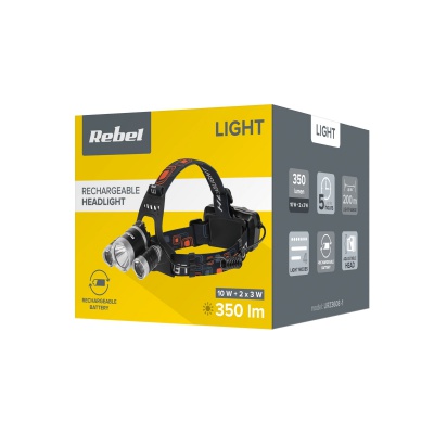 LED svetlo na čelo 10W+ 2x 3W Rebel LED svetlo na čelo 10W+ 2x 3W Rebel
