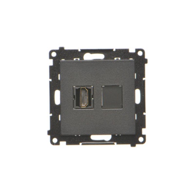 Zásuvka HDMI jednoduchá Simon 55 modul čierna matná Zásuvka HDMI jednoduchá Simon 55 modul čierna matná