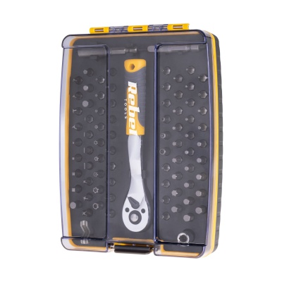 Súprava bitov s račňou 81-dielna REBEL TOOLS Súprava bitov s račňou 81-dielna REBEL TOOLS