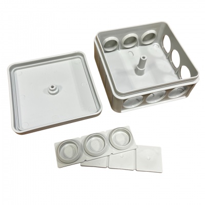 Rozvodná krabica PRO 12P 85x85x37mm šedá IP55 Rozvodná krabica PRO 12P 85x85x37mm šedá IP55