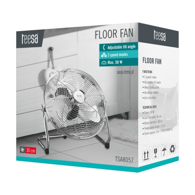 Podlahový ventilátor TEESA 30cm Podlahový ventilátor TEESA 30cm